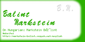 balint markstein business card